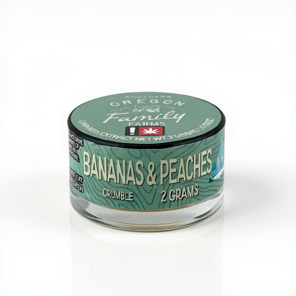 Southern Oregon Family Farms 2g Concentrate Bucket Bananas & Peaches – Sugar Wax – 92.02%